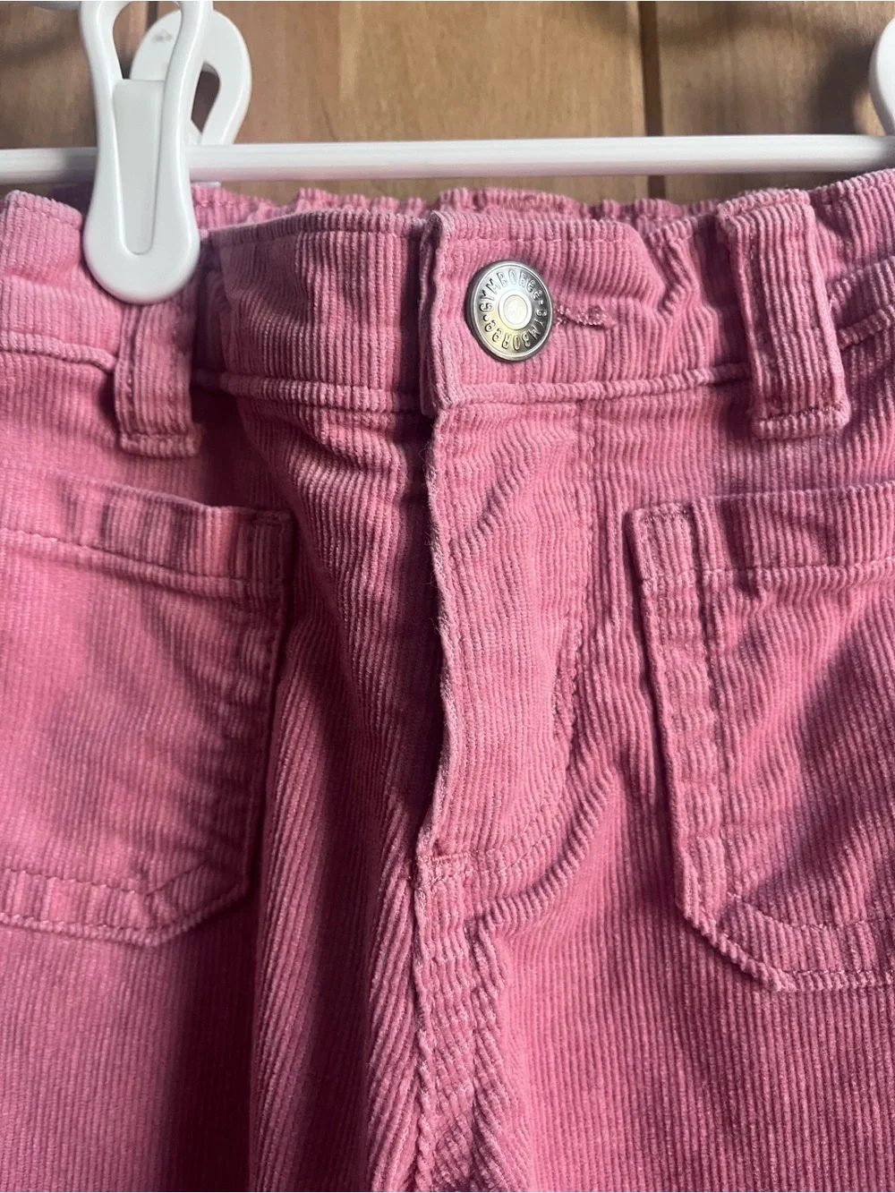 Gymboree Embroidered Chambray Top with Pink Corduroy Pants Set - 5T
